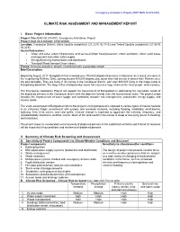 RRP Climate Risk Assessment and Management Report