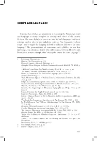 SCRIPT and LANGUAGE