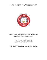 SYLLABUS for M.Sc