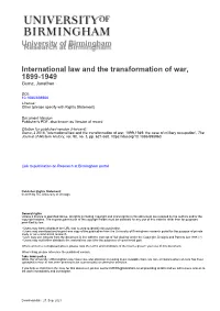 The Case of Military Occupation', the Journal of Modern History, Vol