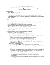 The Inka: the Lens Through Which We See the Andean Past  Copyright Bruce Owen 2006