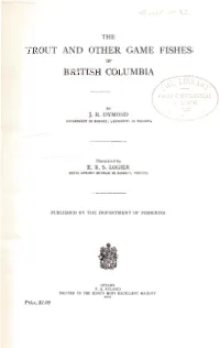 Trout and Other Game Fishes of British Columbia