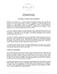 Un Studio En L'honneur De Fernand Nault
