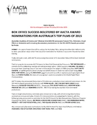 5Th AACTA Awards Nominations Announced