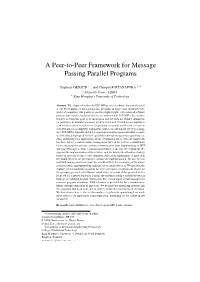 A Peer-To-Peer Framework for Message Passing Parallel Programs