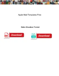 Apple Mail Templates Free