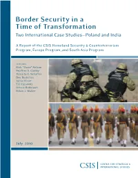 Border Security in a Time of Transformation Two International Case Studies—Poland and India