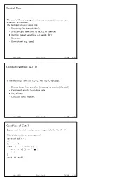 Control Flow