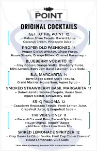 Copy of Cocktail Menu