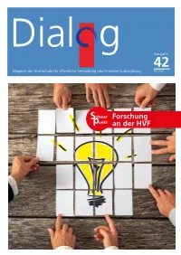 Dialog 42 | Juni 2020 1 Editorial Des Rektors