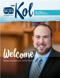 Hazzan Randall Levin to Our Family!