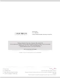 How to Cite Complete Issue More Information About This Article Journal's Webpage in Redalyc.Org Scientific Information System Re