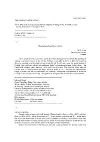 Issn 0017-0615 the Gissing Newsletter
