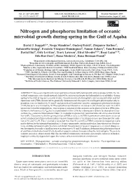 Nitrogen and Phosphorus Limitation of Oceanic Microbial Growth During Spring in the Gulf of Aqaba