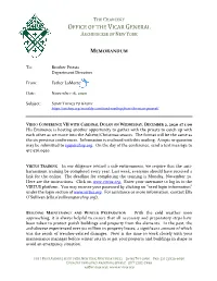 Office of the Vicar General Archdiocese of New York