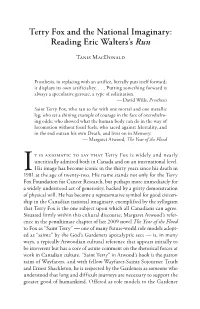 Terry Fox and the National Imaginary: Reading Eric Walters's