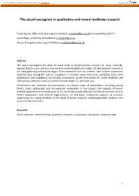 The Visual Sociogram in Qualitative and Mixed-Methods Research