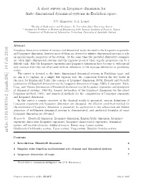 Arxiv:1510.03835V2 [Math.DS] 19 Feb 2016
