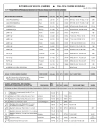 (Camden) Fall 2016 Course Schedule