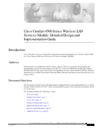 Cisco Catalyst 6500 Series Wireless LAN Services Module: Detailed Design and Implementation Guide