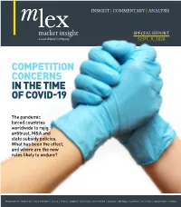 Competition Concerns in the Time of Covid-19