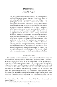 Deterrence Daniel S