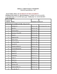 Electoral Roll of Students Of
