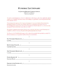 Funeral Lectionary