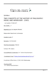 Hegel and Heidegger - 15851