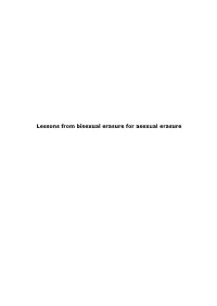 Lessons from Bisexual Erasure for Asexual Erasure