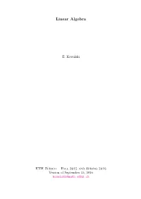 Linear Algebra