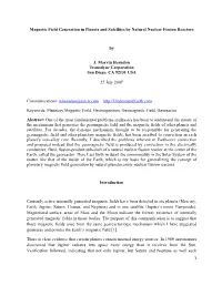 Magnetic Field Generation in Planets and Satellites by Natural Nuclear Fission Reactors