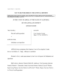 Not to Be Published in the Official Reports in The