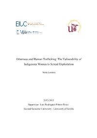 Otherness and Human Trafficking: the Vulnerability of Indigenous Women to Sexual Exploitation