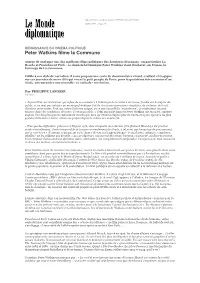 Peter Watkins Filme La Commune