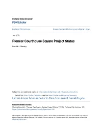 Pioneer Courthouse Square Project Status