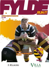 Run It Official Match Day Programme Fylde£2.00