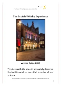 The Scotch Whisky Experience Access Guide 2019