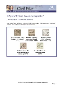 Why Did People Want the King Back in 1646