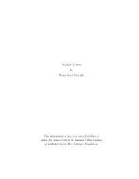 Copyleftc 2001 by Travis Scott Metcalfe This Information Is Free