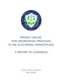 Fair Information Practices in the Electronic Marketplace