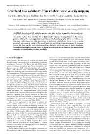 Greenland Flow Variability from Ice-Sheet-Wide Velocity Mapping