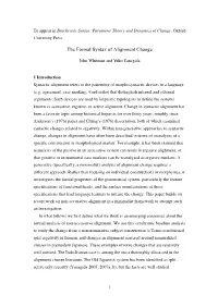 The Formal Syntax of Alignment Change
