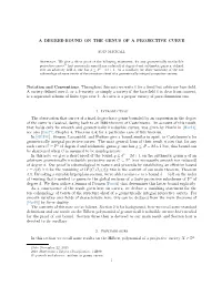A Degree-Bound on the Genus of a Projective Curve