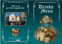Anvil Drinks Menu