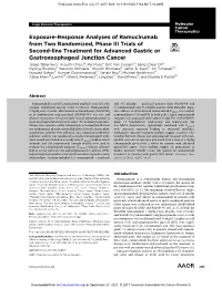 Exposure-Response Analyses of Ramucirumab from Two