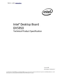 Intel® Desktop Board DX58SO Technical Product Specification