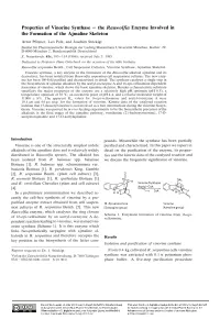 Properties of Vinorine Synthase — the Rauwolfia Enzyme Involved in the Formation of the Ajmaline Skeleton