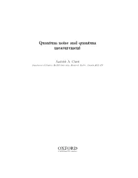 Quantum Noise and Quantum Measurement