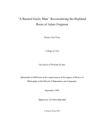 Reconsidering the Highland Roots of Adam Ferguson